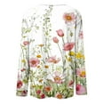thumbnail image 5 of Aloohaidyvio Long Sleeve Shirts for Women O Neck Basic Tee Floral Print Shirts Blouse Fall Workout Hide Belly Fall Casual Tops, 5 of 5