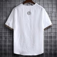 thumbnail image 5 of Dpytoraw Men's Lightweight Short Sleeve T Shirt Featuring Traditional Chinese Frog Closures Designed In A Vintage Style Pocket T-Shirts Men White XL, 5 of 5