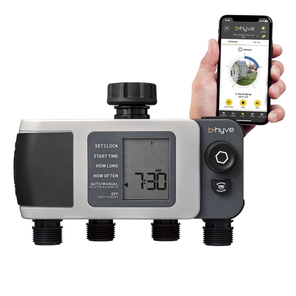 Orbit B-hyve XD 4-Zone Sprinkler Timer, Bluetooth