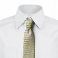 thumbnail image 3 of Necktie, Retro Style Polka Dots, 3.7", Earth Yellow Grey, by Ambesonne, 3 of 4
