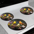 thumbnail image 2 of BaHomeck Electric Stove Burner Covers Set of 4,Round Metal Gas Stove Burner Covers 8 Inch and 10 Inch,Kitchen Decor,Group Of Colorful Birds Perched On Branches, 2 of 2