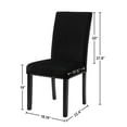 thumbnail image 2 of New Classic Furniture 37.75" Velvet & Wood Dining Chair in Black (Set of 2), 2 of 7