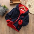 thumbnail image 4 of Children Kids Lovely Fleece Long-sleeved Hooded Sweater Coat Tops, 4 of 8