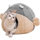 thumbnail image 1 of Camas para gatos para gatos de interior: cama para gatos con almohada acolchada extraíble y lavable, suave felpa de algodón de primera calidad, cama para mascotas sin deformación, pez globo, 1 of 5