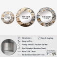 thumbnail image 4 of Designart "Elegance Of White Daisy Blooms" Daisies Round Mirror Set Of 3 - Traditional White Hallway Round Mirror Wall Decor Set, 4 of 5