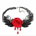 thumbnail image 1 of Black Lace Jewelry Handmade Collarbone Chain, 1 of 4
