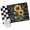 Yellow, variant on 2x3 Ft Entryway Area Rug, Sunflower Kitchen Rug Runner Washable Floor Mat, Summer Botanical Floral Vintage Black Plaid Non Slip Indoor Door Mat Throw Carpet for Bathroom Living Room Bedroom