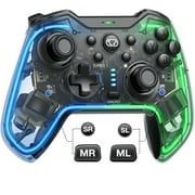 Wireless Switch Pro Controller for Nintendo Switch/OLED/Lite Console,BEBONCOOL Switch Remote with Transparent Appearence&Programming Function