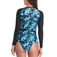 thumbnail image 4 of Traje de baño de manga larga, traje de baño de dos piezas para mujer, traje de baño femenino, traje de baño de fibra de poliéster resistente y duradero, 4 of 5