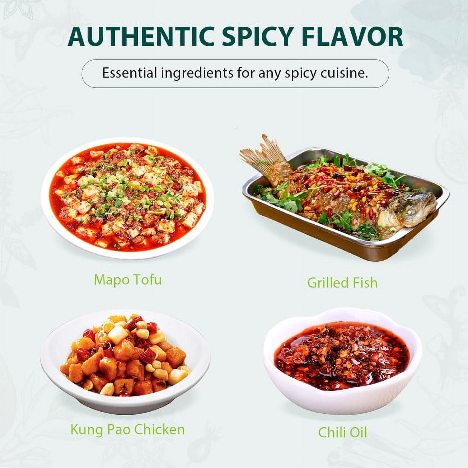 Soeos Premium Sichuan Chili Flakes 8oz (226g), 2 Packs, total weight 16 oz