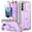 Purple, variant on Poetic Revolution Case for Samsung Galaxy A37, | Slide Camera Cover | Tempered Glass Screen Protector | 20FT Mil-Grade Drop Tested | Full-Body Rugged Dual-Layer Shockproof Cover with Kickstand, Black