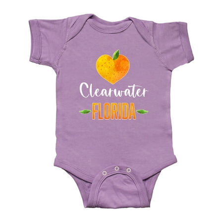 

Inktastic Clearwater Florida Orange in Heart Gift Baby Boy or Baby Girl Bodysuit