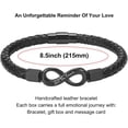 thumbnail image 5 of To My Man Bracelet for Boyfriend Husband Mens Infinity Leather Bracelets Valentine Birthday Fathers Day Christmas Gifts for Him, 5 of 7