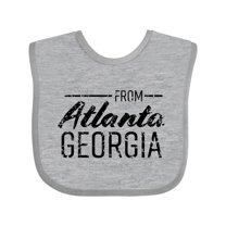 Inktastic From Atlanta Georgia in Black Distressed Text Boys or Girls Baby Bib