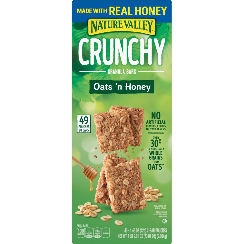 Nature Valley Oats 'n Honey Crunchy Granola Bars, 2 pk./49 ...