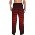 thumbnail image 3 of Bingfone Red Geometric Mens All Over Print Sleep Pajama Pants-Small, 3 of 9