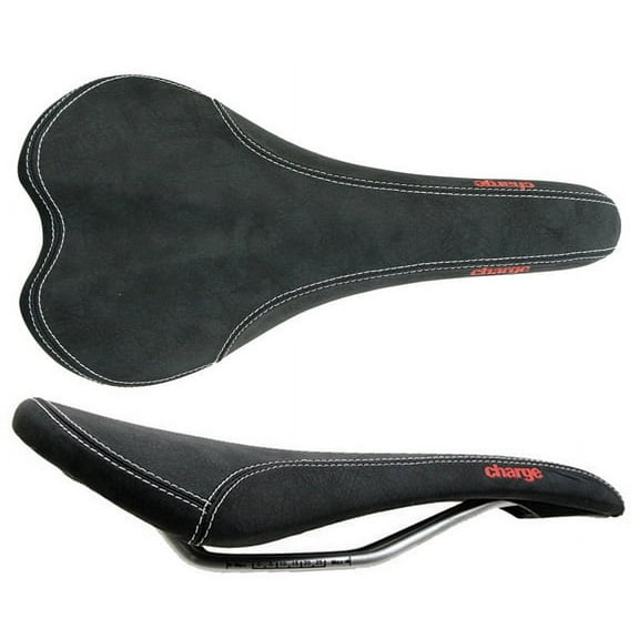 Charge Bikes Spoon Saddle, CrMo, Black/Red Logo
