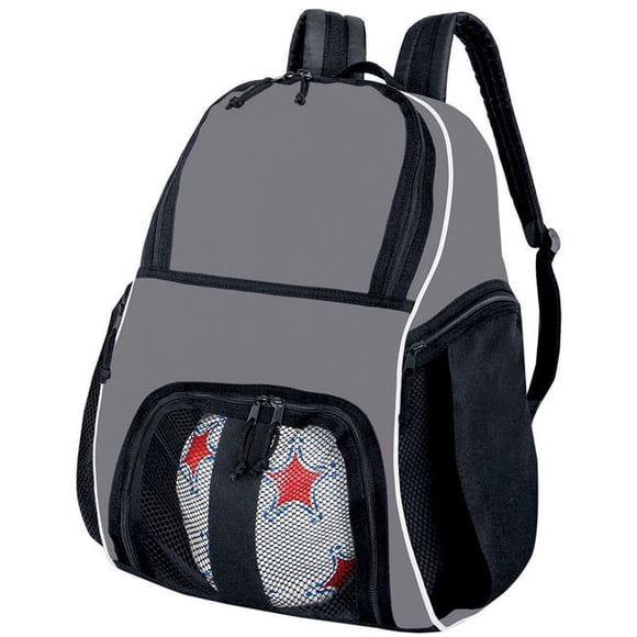 600-Denier Polyester Backpack - Graphite, Black & White - One Size