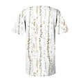 thumbnail image 3 of Gibobby Camiseta de Manga Corta con Cuello en V Mujeres verano impresión moda Sexy botón Cardigan manga corta camisa cuello Casual túnica ajustada ropa Tops(Blanco,G), 3 of 5