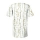 thumbnail image 3 of Gibobby Playeras Mujer Camisetas Cuello V Mujeres verano impresión moda Sexy botón Cardigan manga corta camisa cuello Casual túnica ajustada ropa Tops(Blanco,XL), 3 of 5