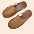 thumbnail image 3 of zapatillas para hombre, nuevas zapatillas de invierno de cuero genuino cálidas para interiores, zapatos impermeables para casa, zapatillas para mujer, 3 of 5