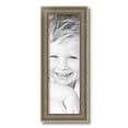 thumbnail image 2 of ArtToFrames 6" x 18" Aged White Gold Picture Frame, 6x18 inch Silver Wood Poster Frame (WOM-2036),  Pack, 2 of 7