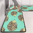 thumbnail image 2 of Kitchen Rugs Sets Of 2,Cute Green Hedgehog Pattern Anti Fatigue Kitchen Mat Rugs Non Slip Washable,Decorative Kitchen Floor Mats for Kitchen,Sink,Laundry,17"x47"+17"x47", 2 of 5