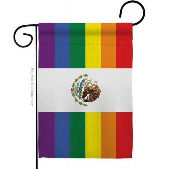Americana Home & Garden G149676-BO Mexico Pride Support 13 x 18.5 in. Double-Sided Decorative Horizontal Garden Flags for House Decoration Banner Yard Gift