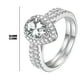 thumbnail image 3 of Anillos para mujer, regalos para mujer El nuevo anillo de moda con forma de corazón de diamante puede mostrar tu temperamento único., 3 of 3