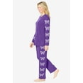 thumbnail image 3 of Dreams & Co. Plus Size Dreams & Co Side Print Pajama Set, 3 of 4
