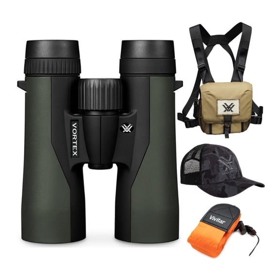 Vortex 8x42 Crossfire HD Roof Prism Binoculars w/Floating Strap & Vortex Hat