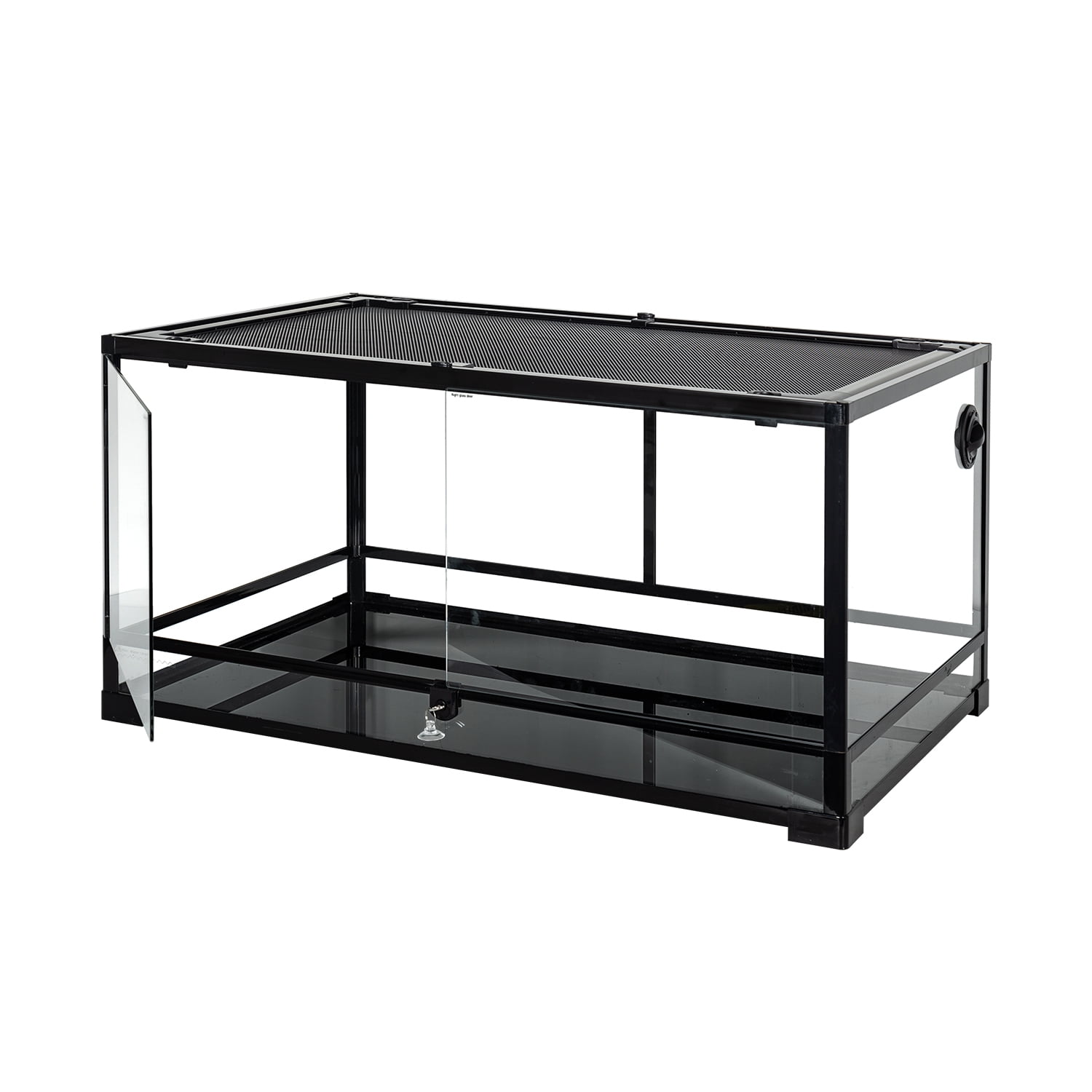 GUZZLO Full Glass 90 Gallon Reptile Tank,  36" x 24"x 24", Black