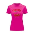 thumbnail image 1 of Playera Blusa De Cerezas Cherry Happy Have A Nice Day Casual Ropa Para Mujer Ropa De Dama Color Fucsia Talla Grande Marca Emil SaEs, 1 of 4