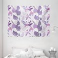 thumbnail image 1 of Floral Tapestry, Foliage Leaves in Purple Tones Soft Leafage Vintage Abstract Nature Plants, Wall Hanging for Bedroom Living Room Dorm Decor, 80W X 60L Inches, Lavander Lilac Beige, by Ambesonne, 1 of 2