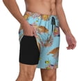 thumbnail image 3 of Picia Turtles And Corals pattern Mens Swim Trunks with Compression Liner Stretch Beach Shorts Quick Dry with Zipper Pockets No-Chafing Board Shorts-XX-Large, 3 of 9