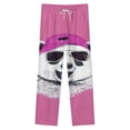 thumbnail image 4 of Cool Panda In Pink Hat Winter Female Pants Flannel High Waist Women Pants Lady Warm Straight Leg Plush Trousers, 4 of 7