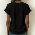thumbnail image 2 of Stralyhd T Shirts Short Sleeve V Neck Tees Womens Tops Beach Vacation Fashion Clothes 2026 Casual Summer Spring Fall Outfits Black M, 2 of 3
