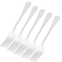 Unique Bargains Kitchen Tableware Stainless Steel Dinner Fork 6.8" 5Pcs