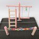 thumbnail image 2 of Soporte para jaula de pájaros, percha de madera para gimnasio, escalera para escalar loros, cadena para masticar, columpio para agapornis, periquitos, pinzones, 2 of 5
