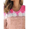 thumbnail image 3 of DYMADE Women Plus Size Digital Printed Long Sleeve Tie Dyed Top, 3 of 4