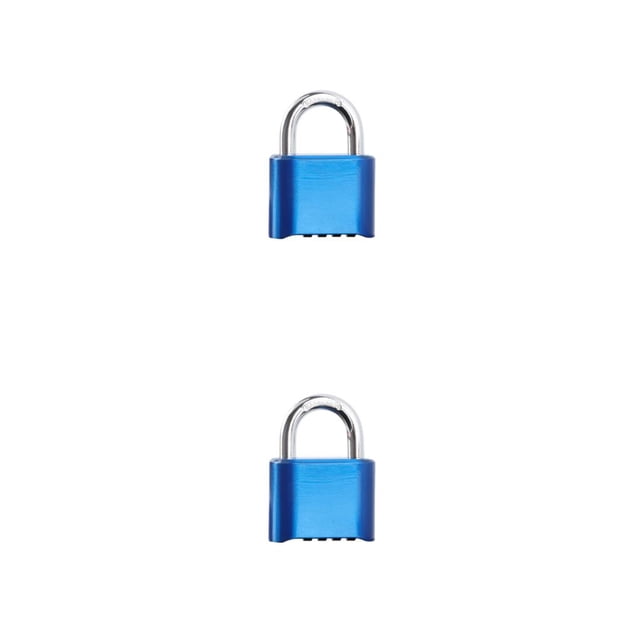 Eigraketly Cerradura codificada de aleación de zinc Candado de puerta portátil antioxidante impermeable de 4 dígitos Corto Azul 2Conjunto