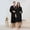 Black, variant on Men's Fuzzy Hood Bathrobe with Pockets Thick Warm Quick Dry Long Fuzzy Bathrobes Comfy Plush Robe for Shower Spa