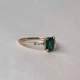 thumbnail image 3 of 2.50Ct Emerald Cut Lab-Created Green Emerald Engagement Ring 14K Yellow Gold Plated, 3 of 4