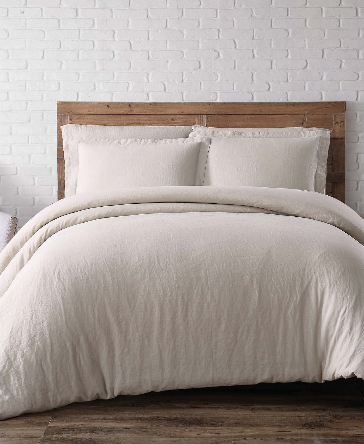 Brooklyn Loom 3Piece Natural Flax Linen Duvet Set, Refresh Your