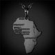 thumbnail image 3 of Colgante de color y cadena Mapa africano Hiphop Regalo para hombres / mujeres (negro) Feliz Sencillez, 3 of 3