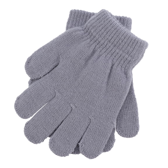 Niceauty Youth Running Gloves Casual All Match Grey 1 Pair for Boys Girls Autumn and Winter Warm