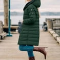 thumbnail image 5 of TKLPEHG Long Winter Coats for Women Hooded Fleece Lined Thicken Puffer Coat Winter Warm Jackets Trendy Clothes Outerwear (Army Green,M), 5 of 6
