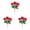 Red, variant on 3 PCS Realistic Artificial Flower Arrangements for Home, Courtyard, and Garden - Faux Spring Summer Flowers for Outdoor Planters, Front Door, Porch, Patio, and Yard Decor (Red)