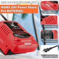 thumbnail image 4 of Mini Car Charger Compatible for Craftsman 20V Max V20 Lithium-Ion Battery Replacement for Craftsman 20V Max V20 Lithium-Ion Charger Station for Craftsman V20 Lithium Battery CMCB204 CMCB202 CMCB201, 4 of 7
