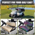 thumbnail image 4 of Garronmavis Colorful Leopard Golf Cart Front Seat Covers Easy to Install Split Backrest Front Seat Cover Breathable Air Golf Cart Elastic Seat Covers for Interior Protection, 4 of 6